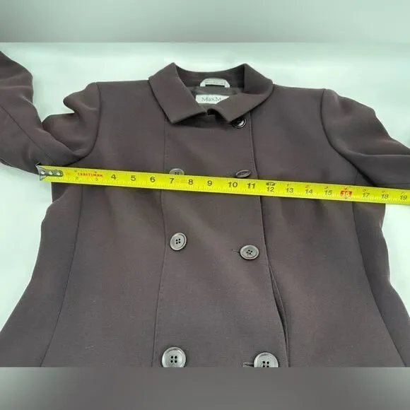 Max Mara Black Double Breasted Womens Blazer Size 10 - Picture 8 of 8